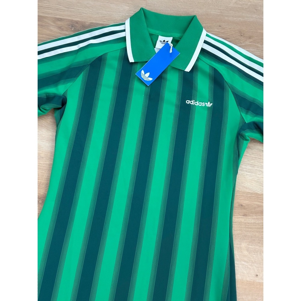 NWT Women's Adidas Originals Striped Footie (Soccer) Dress - Medium - Green - Picture 4 of 8